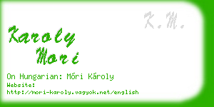 karoly mori business card